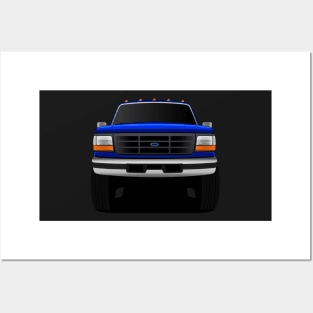 Ford F350 Obs Blue Posters and Art